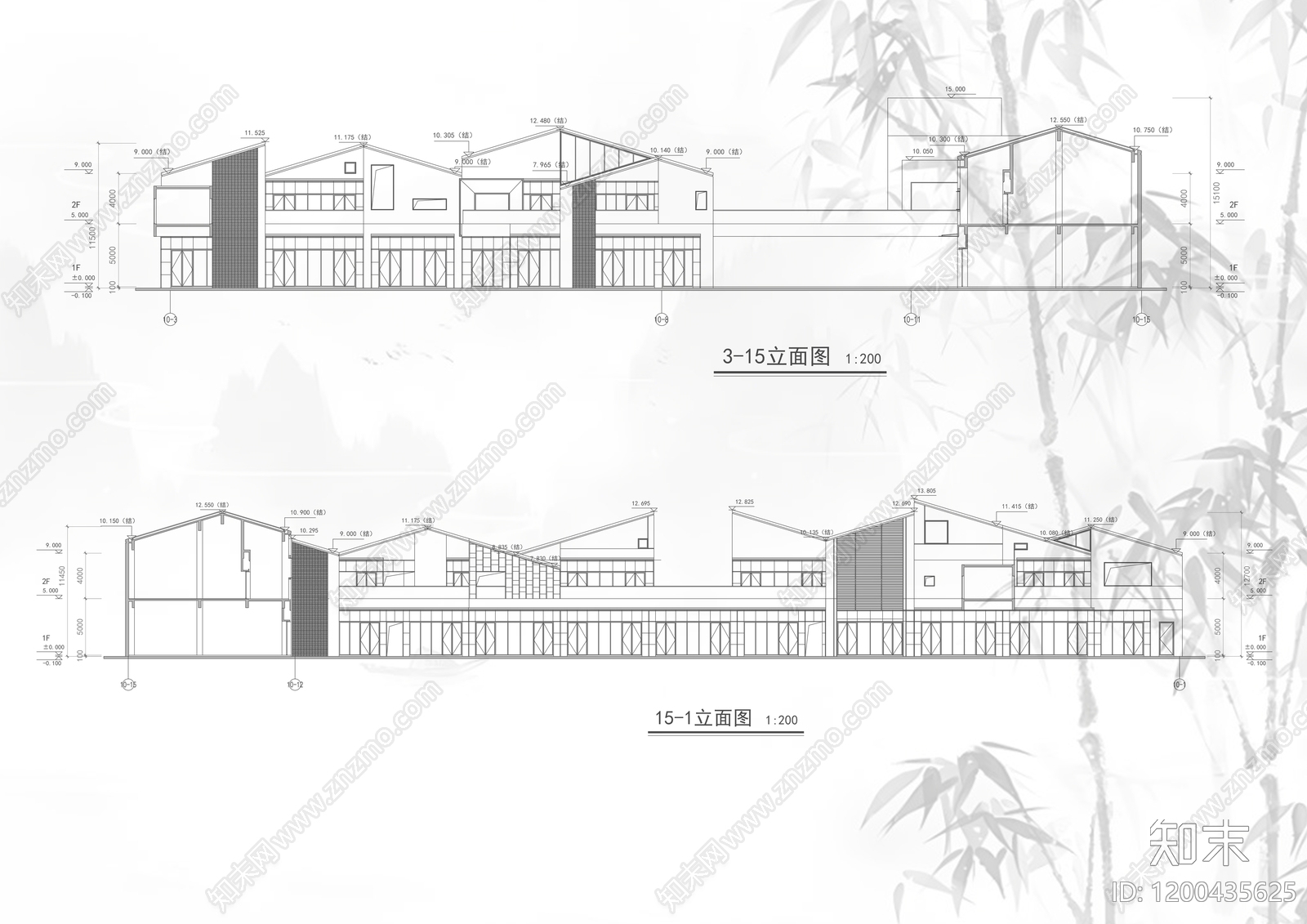 现代新中式商业街cad施工图下载【ID:1200435625】