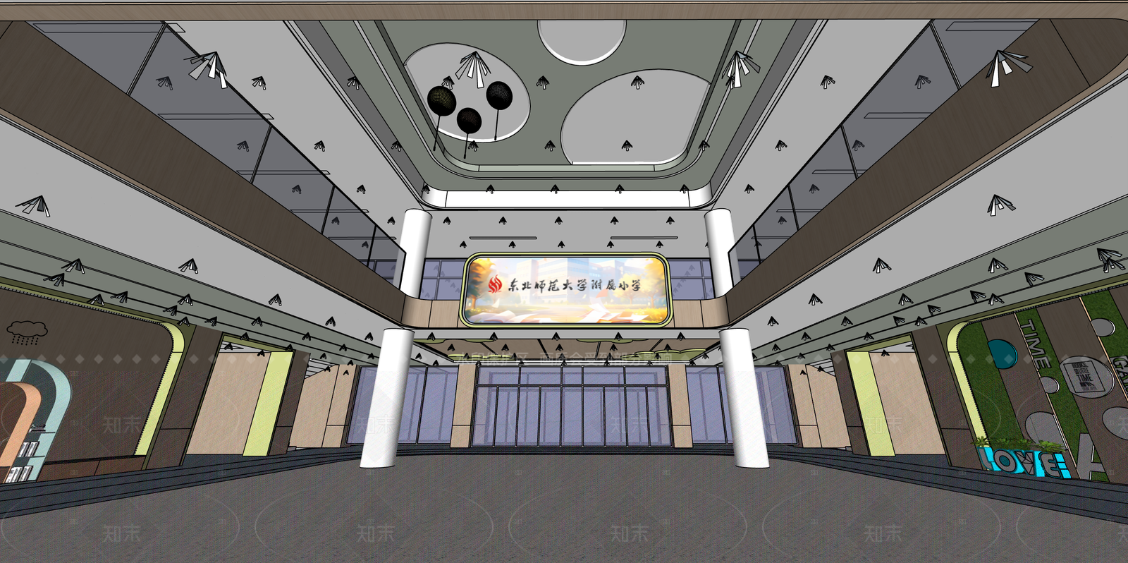 现代其他学校空间SU模型下载【ID:1215993911】