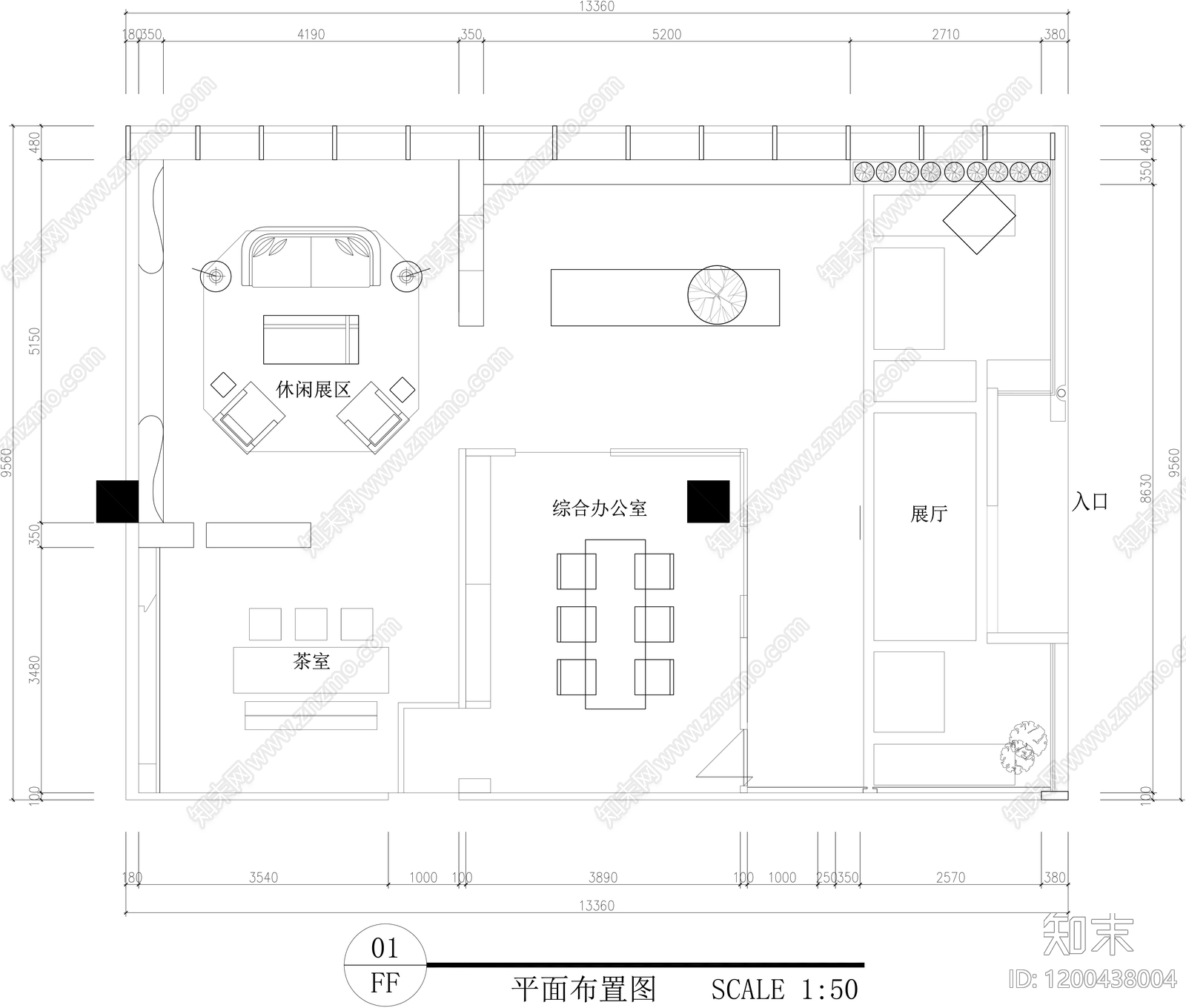 现代工作室施工图下载【ID:1200438004】