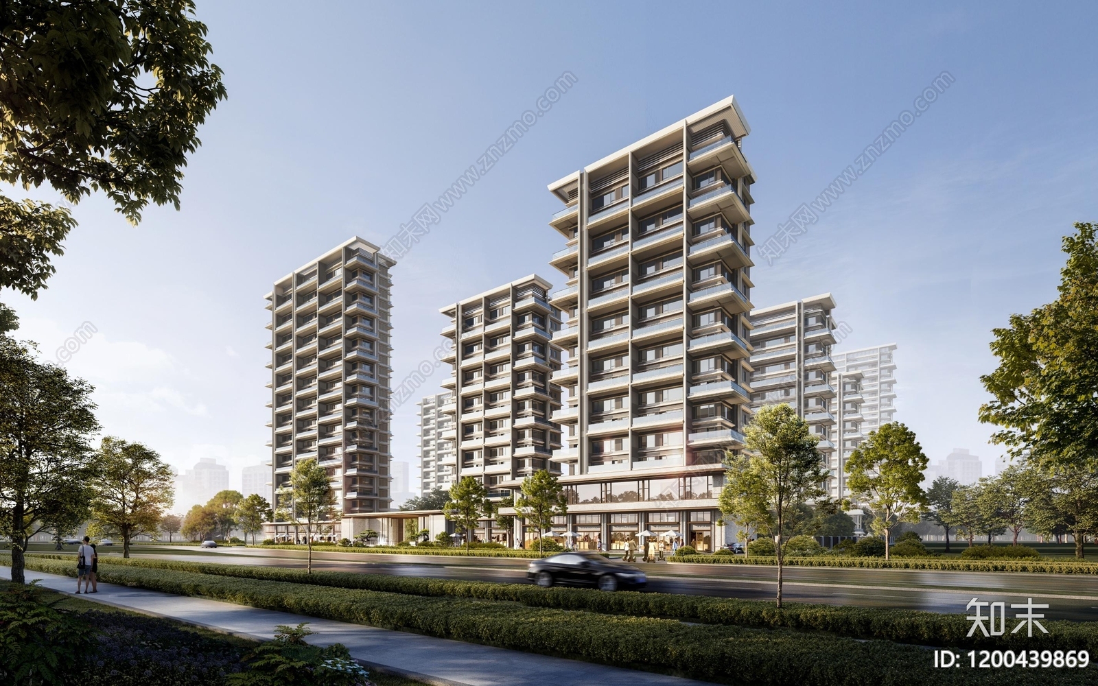 现代轻奢小区建筑下载【ID:1200439869】