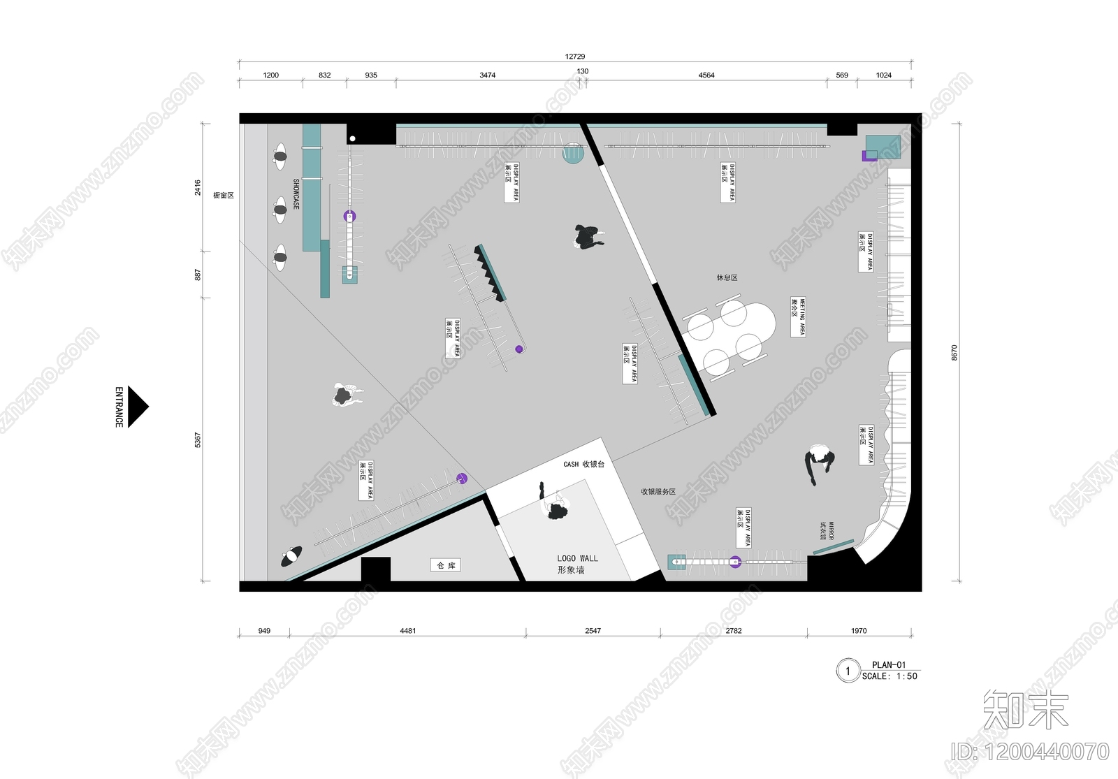 工装平面图施工图下载【ID:1200440070】
