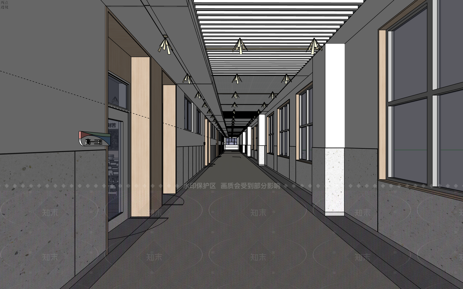 现代其他学校空间SU模型下载【ID:1215949117】