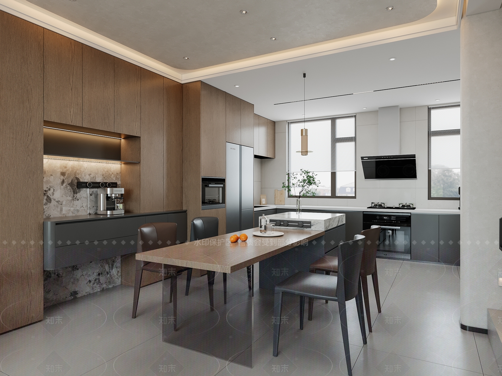 现代客餐厅3D模型下载【ID:1215181001】