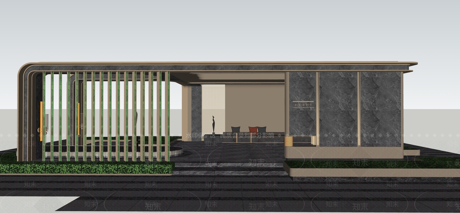 现代轻奢其他景观小建筑SU模型下载【ID:1200447441】