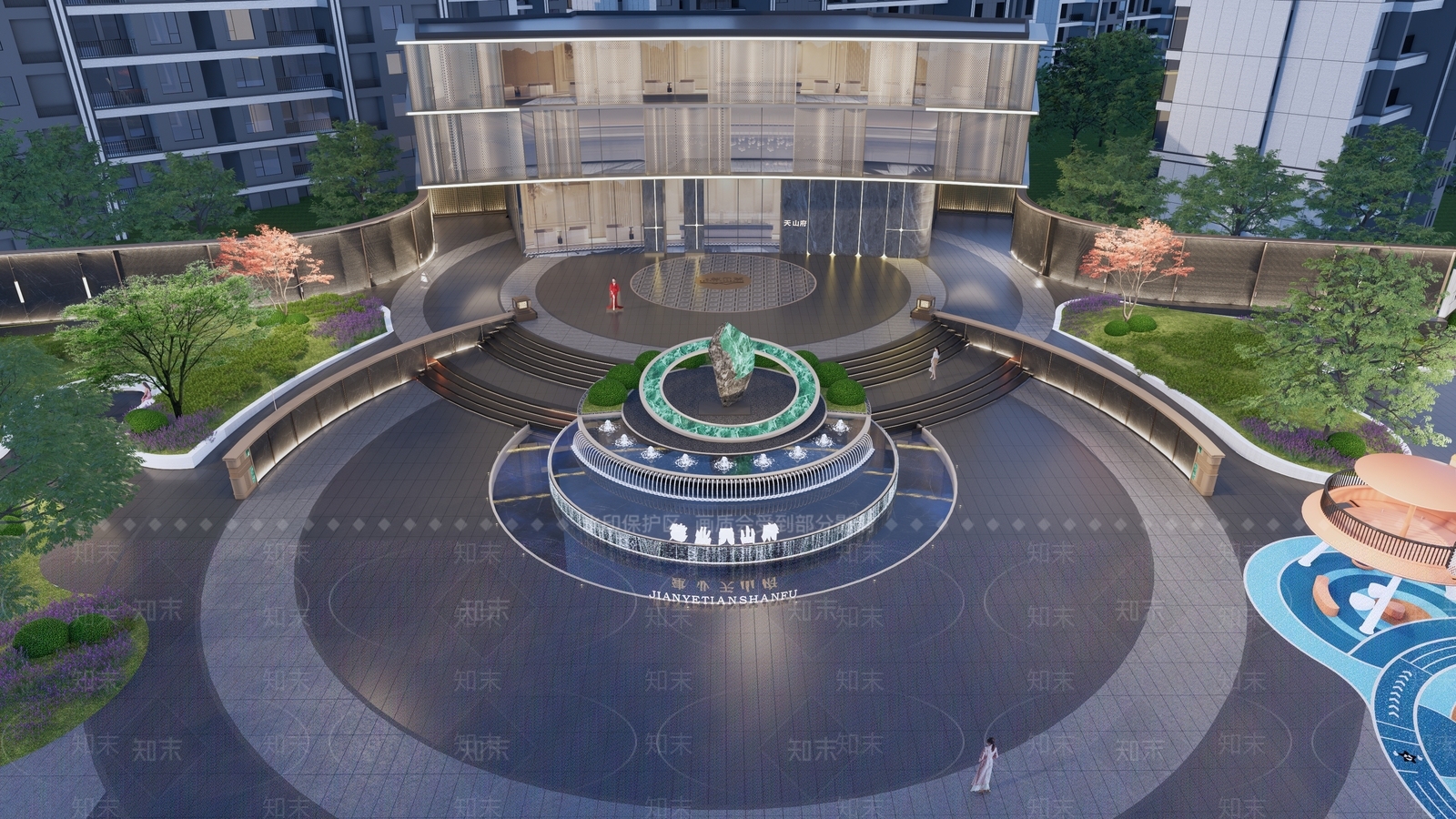 现代口袋公园SU模型下载【ID:1200474130】