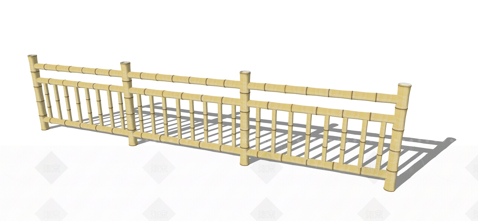 现代景观围栏SU模型下载【ID:1200448480】