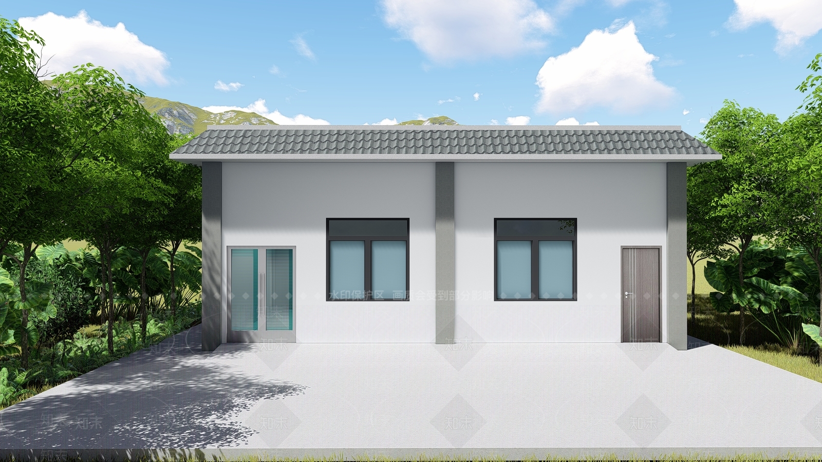 现代办公楼SU模型下载【ID:1200493084】