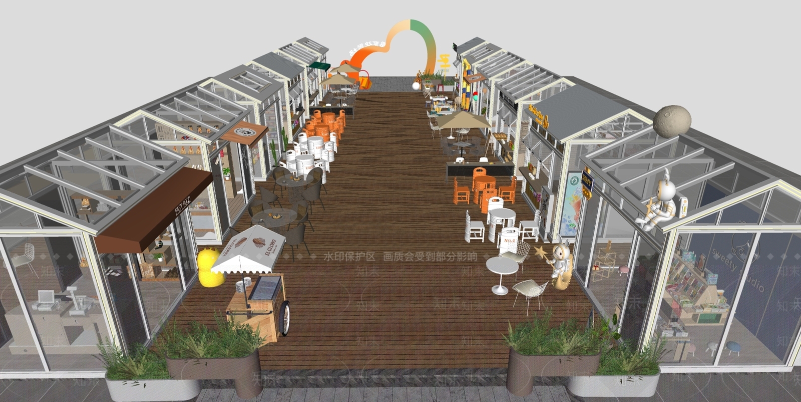 现代商业展厅SU模型下载【ID:1200451376】
