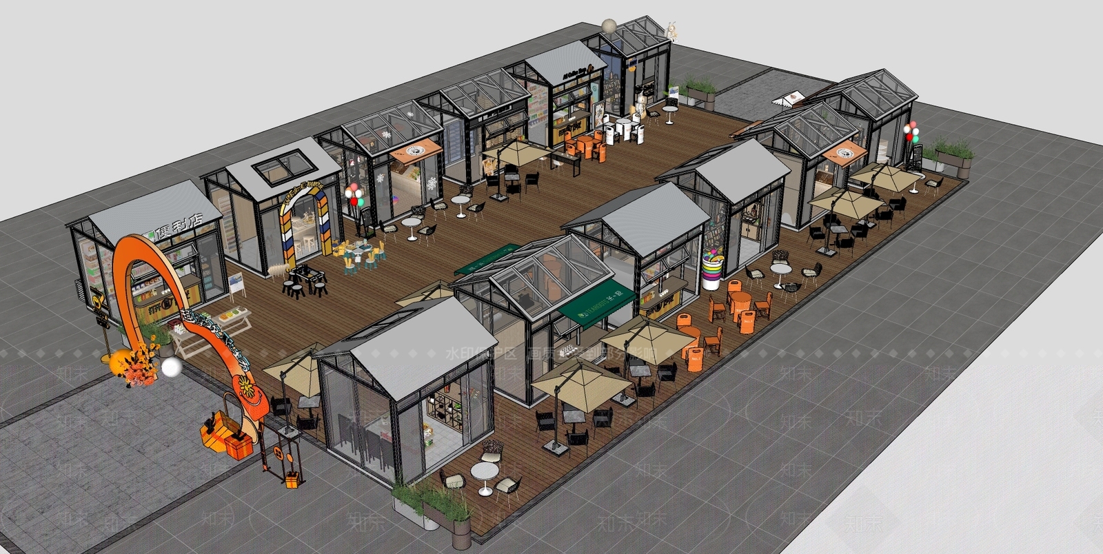 现代商业展厅SU模型下载【ID:1200451376】