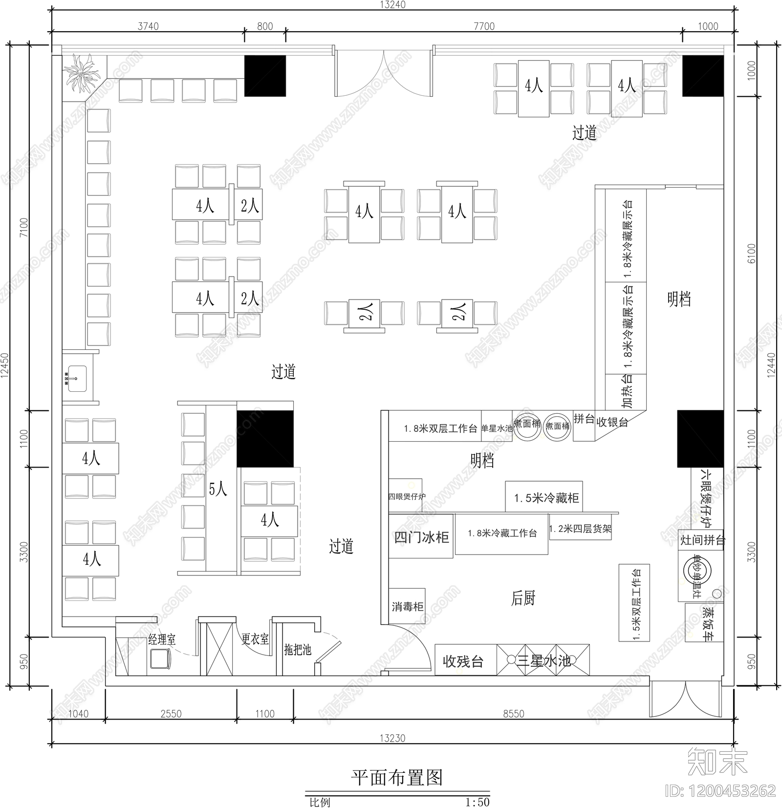 现代明档cad施工图下载【ID:1200453262】