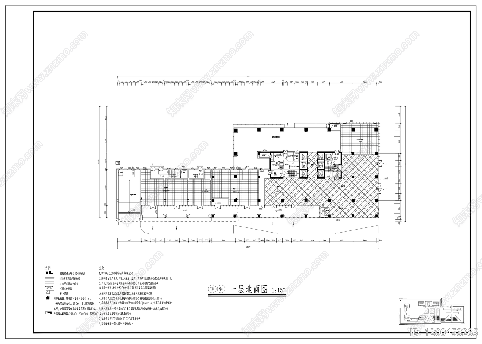现代整体办公空间cad施工图下载【ID:1200453285】