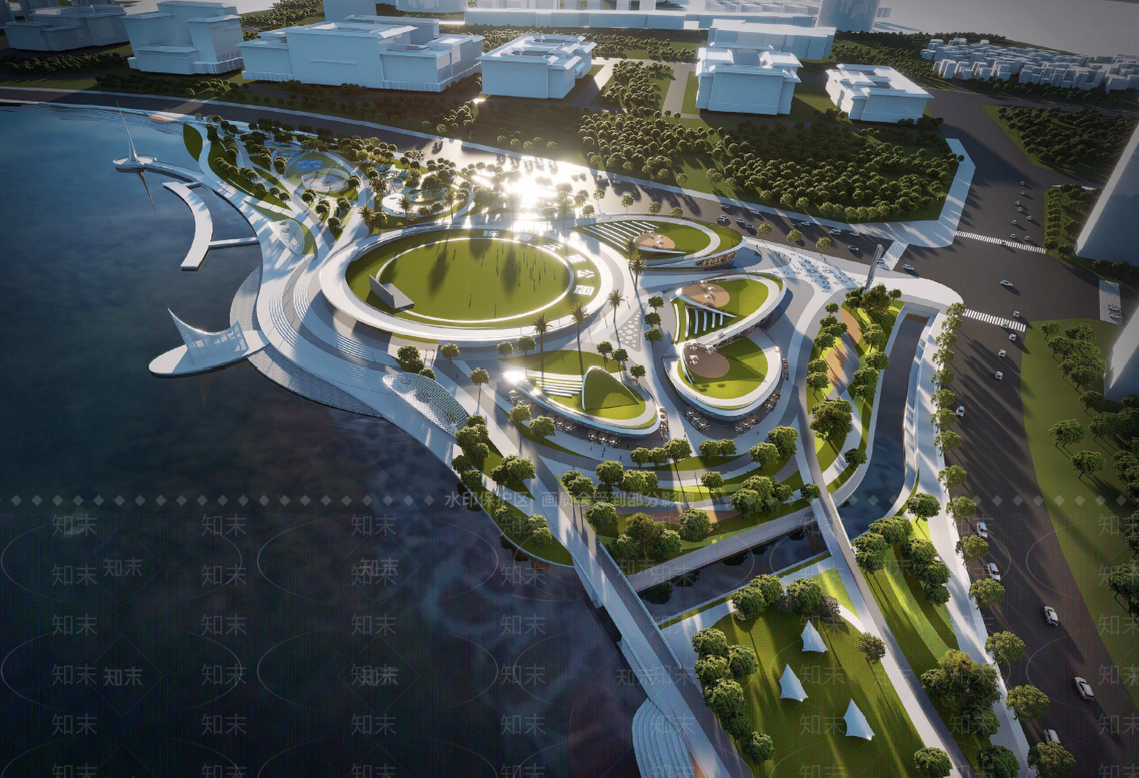 现代景观公园SU模型下载【ID:1200453461】