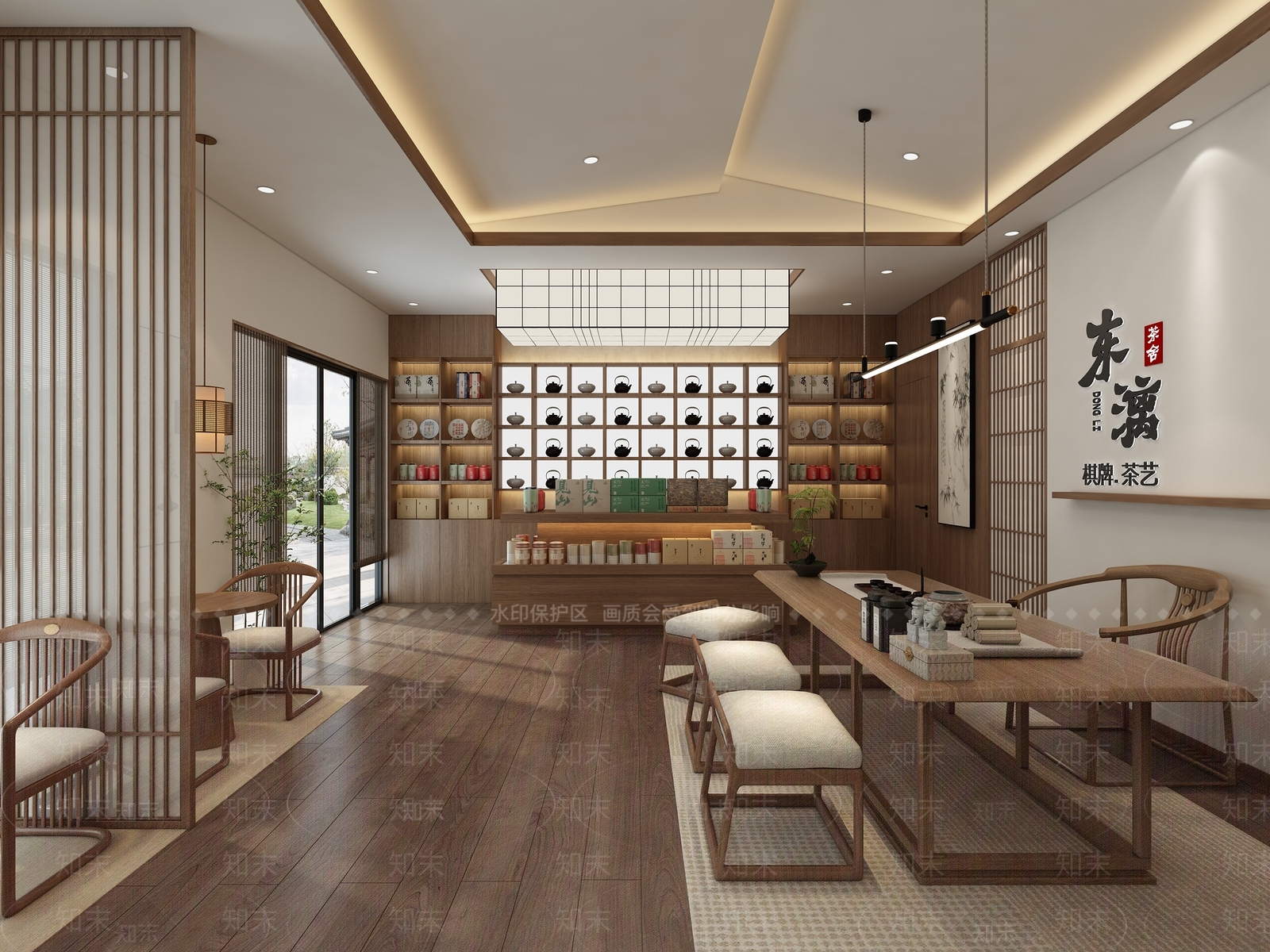 新中式禅意茶馆3D模型下载【ID:1200454887】