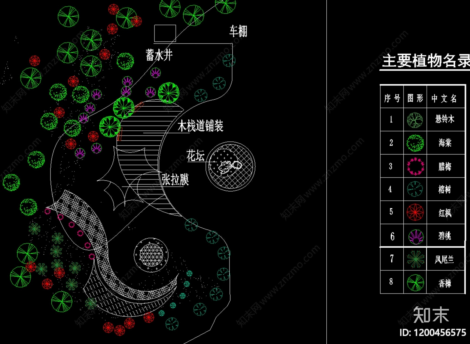 口袋公园cad施工图下载【ID:1200456575】