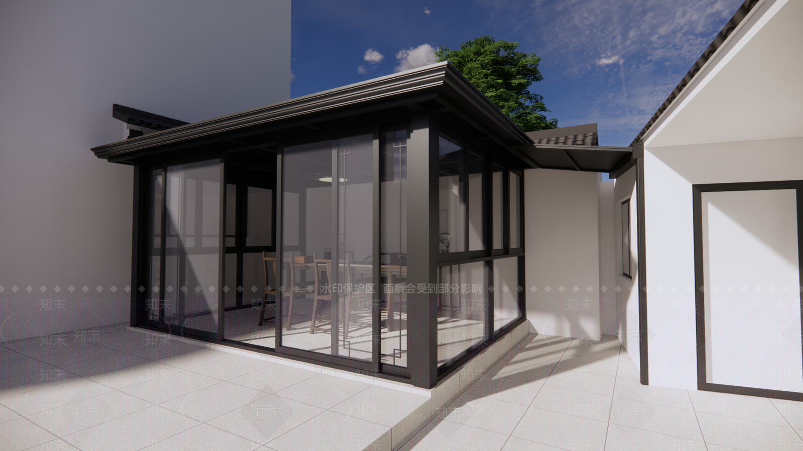 欧式现代其他景观小建筑SU模型下载【ID:1200459771】