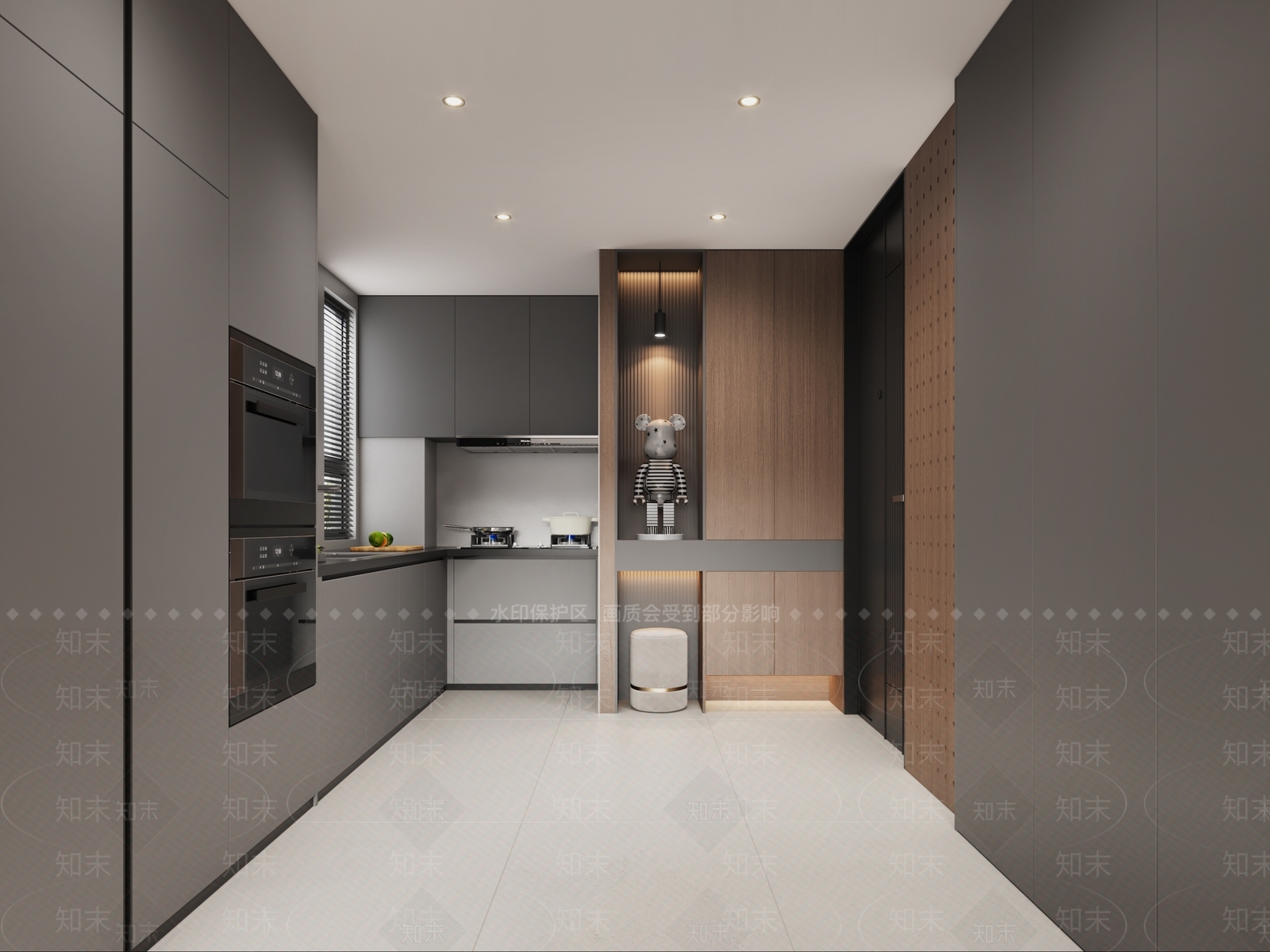 意式现代开放式厨房3D模型下载【ID:1200460047】