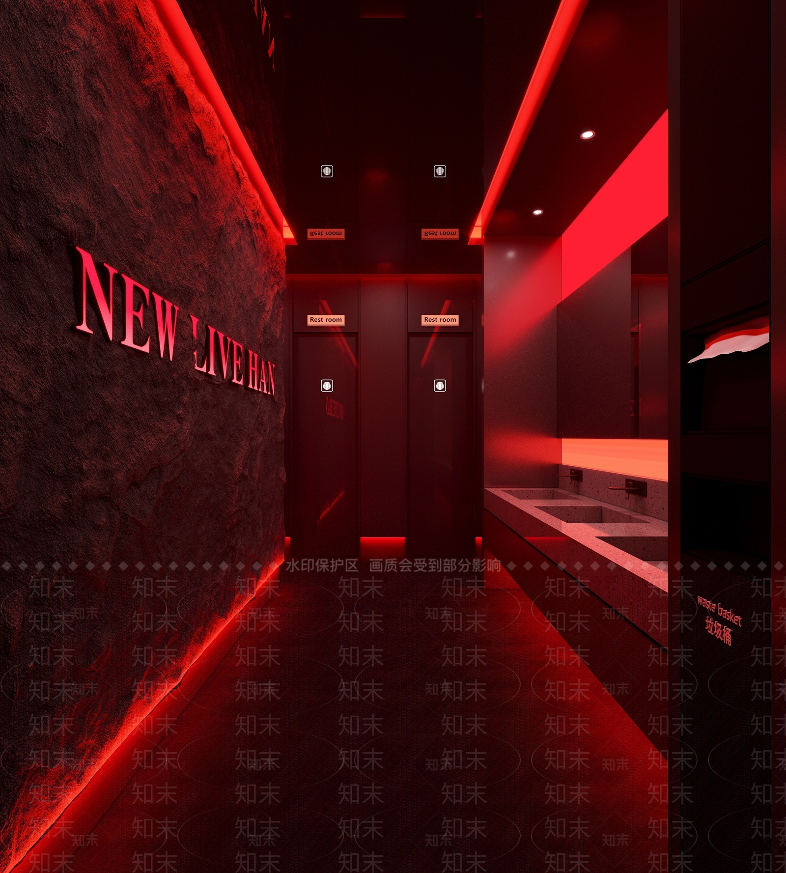 现代公共卫生间3D模型下载【ID:1200462356】