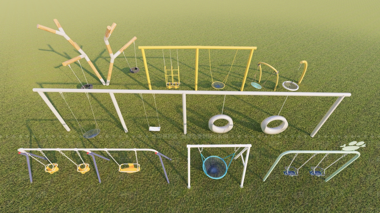 现代秋千SU模型下载【ID:1200463332】