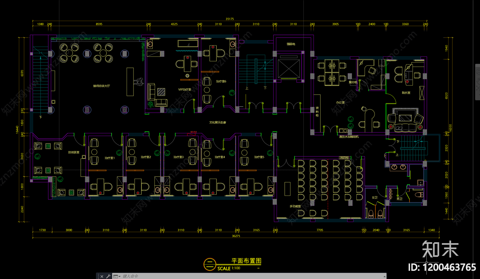 现代新中式医院建筑施工图下载【ID:1200463765】
