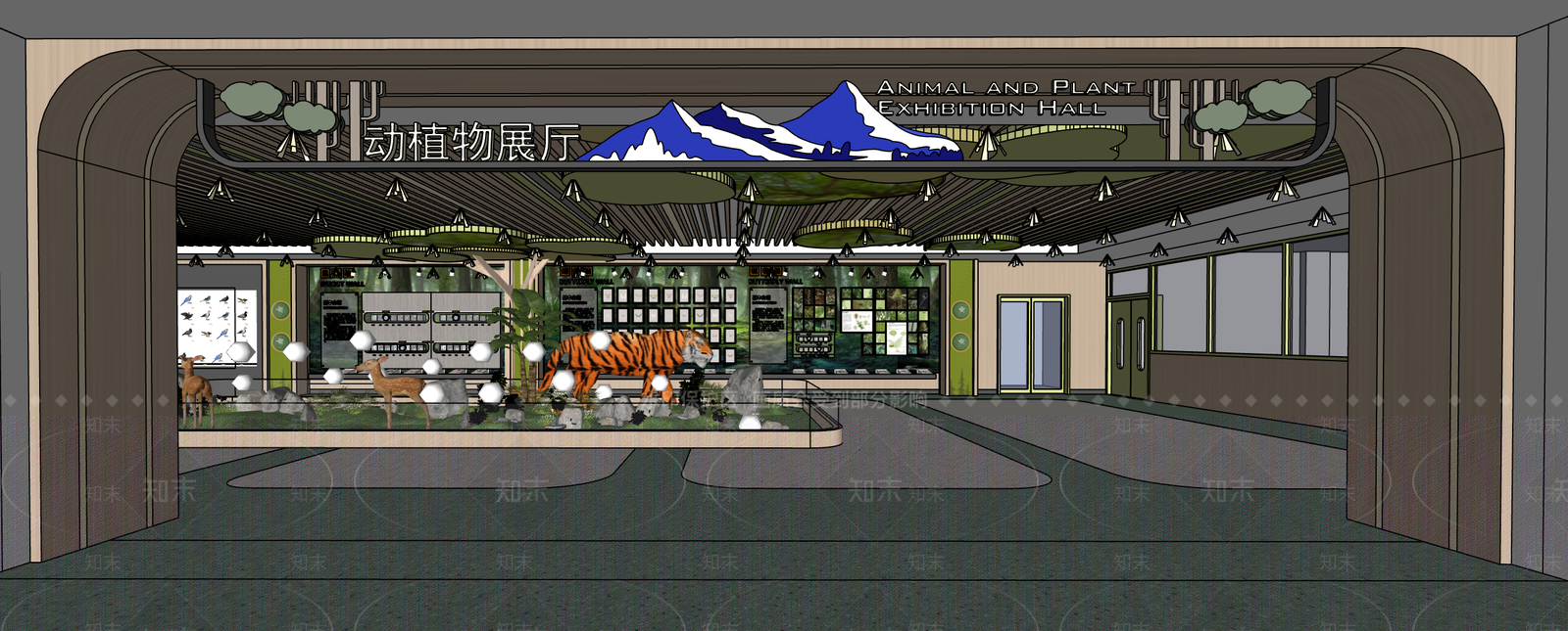 现代其他展厅SU模型下载【ID:1200467137】