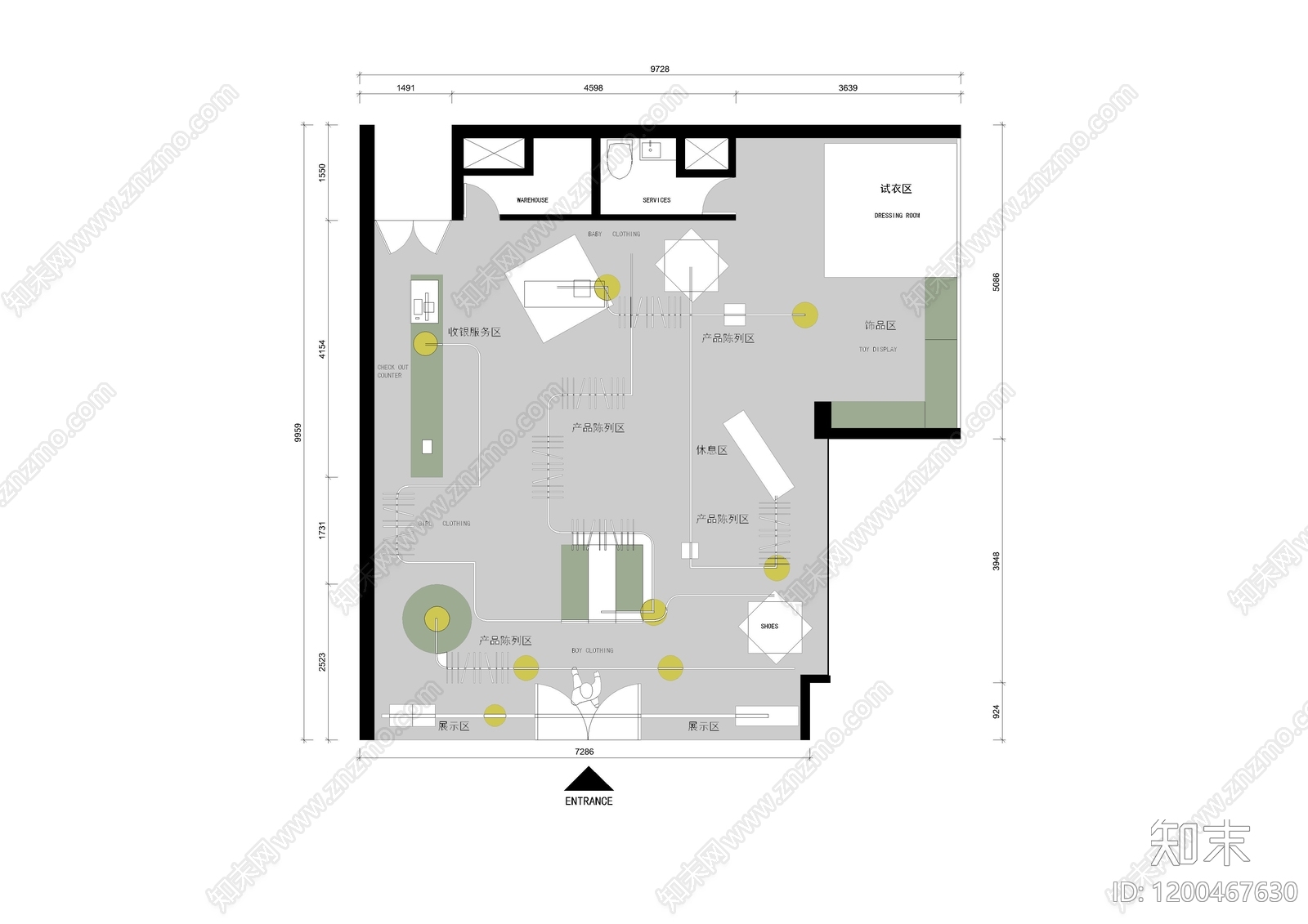 工装平面图施工图下载【ID:1200467630】