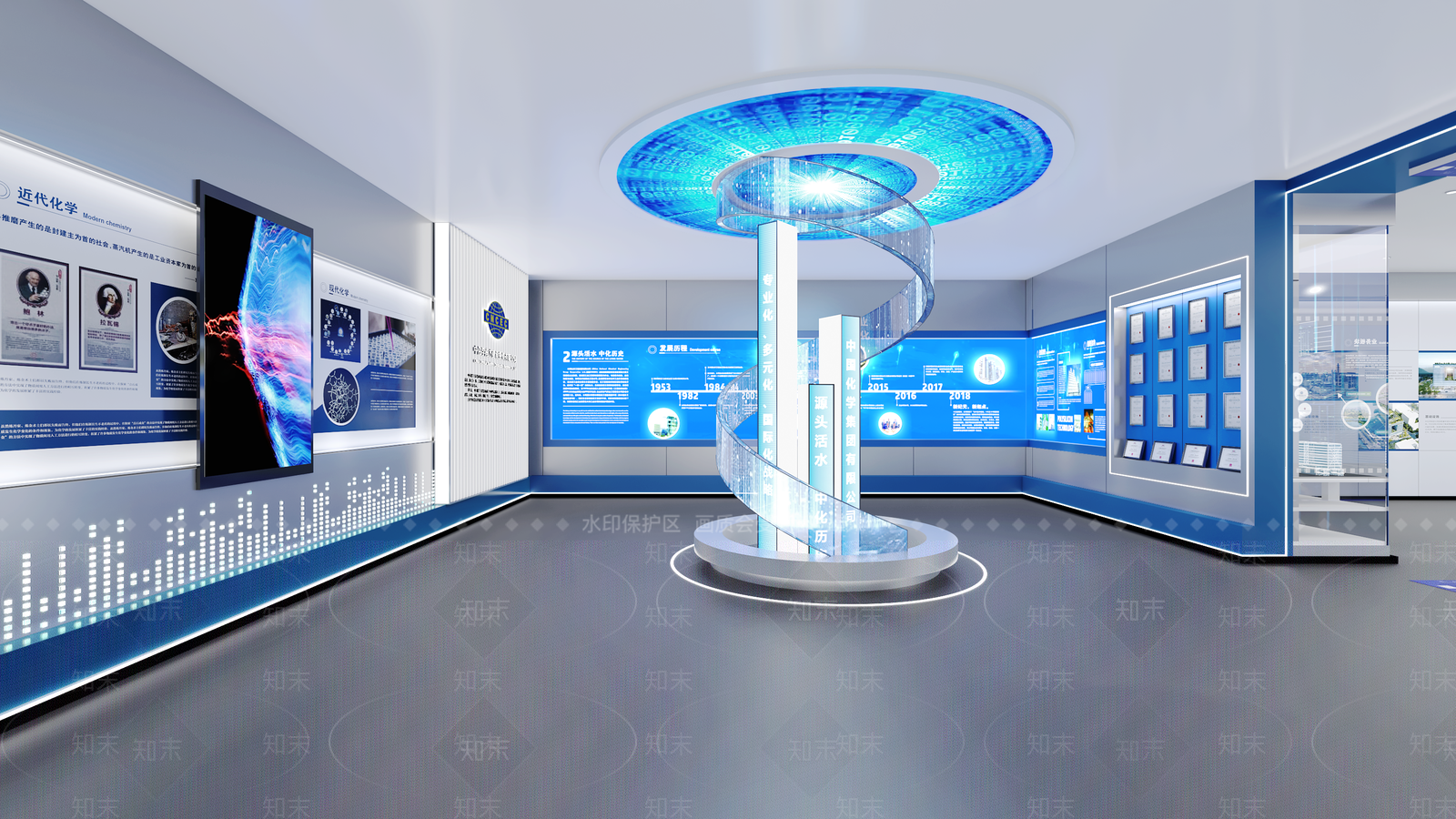 现代极简医疗展厅3D模型下载【ID:1200467851】