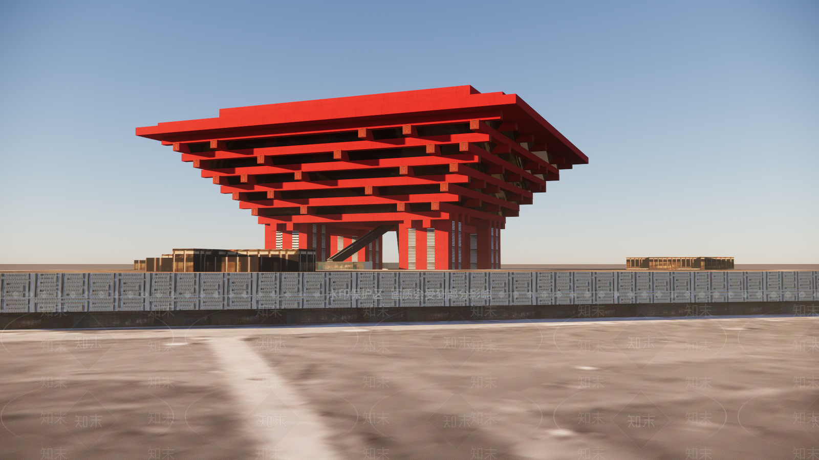 新中式中式风格建筑SU模型下载【ID:1200470402】