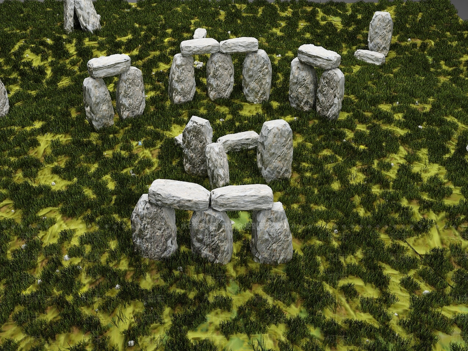 现代古建3D模型下载【ID:1200470574】