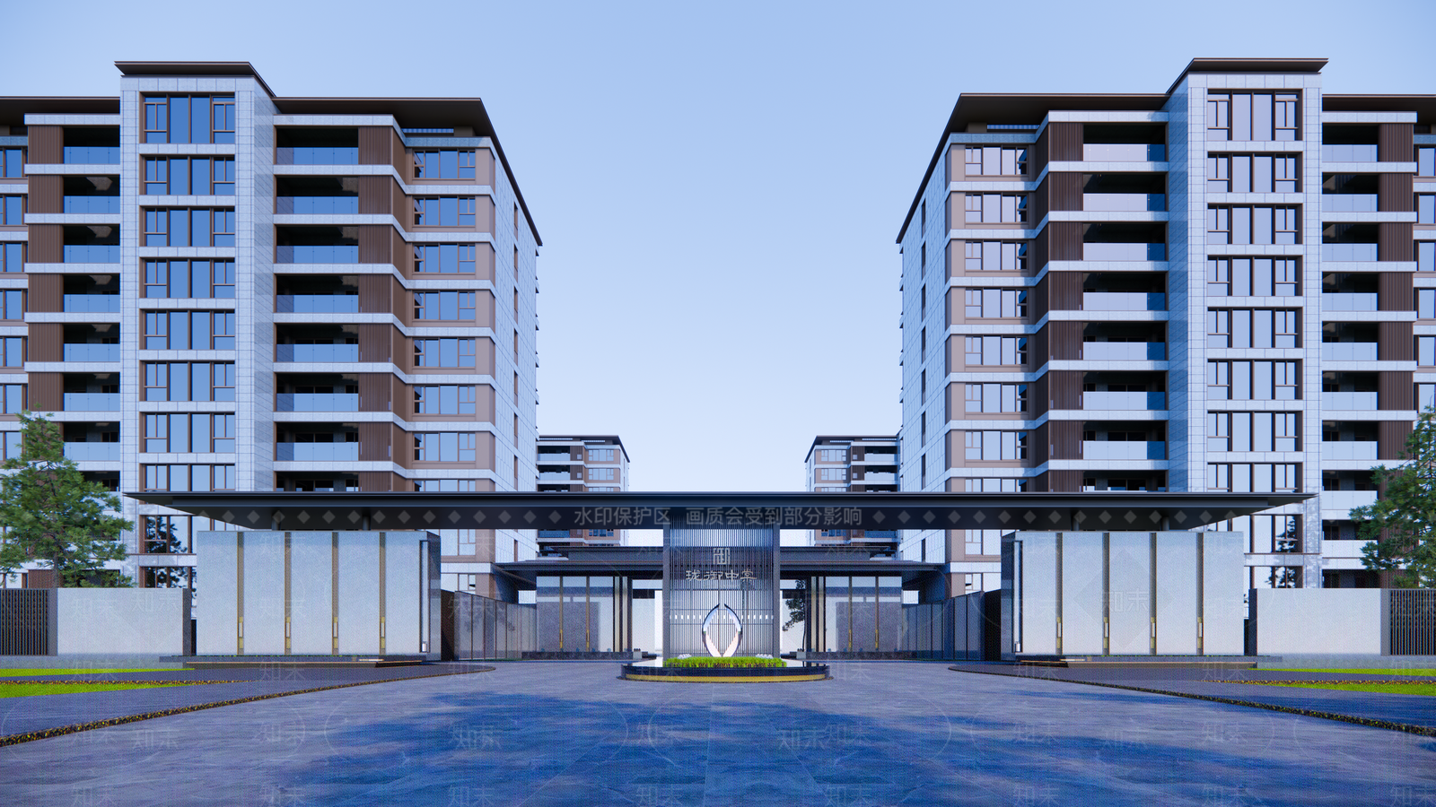 中式新中式多层住宅SU模型下载【ID:1200472671】