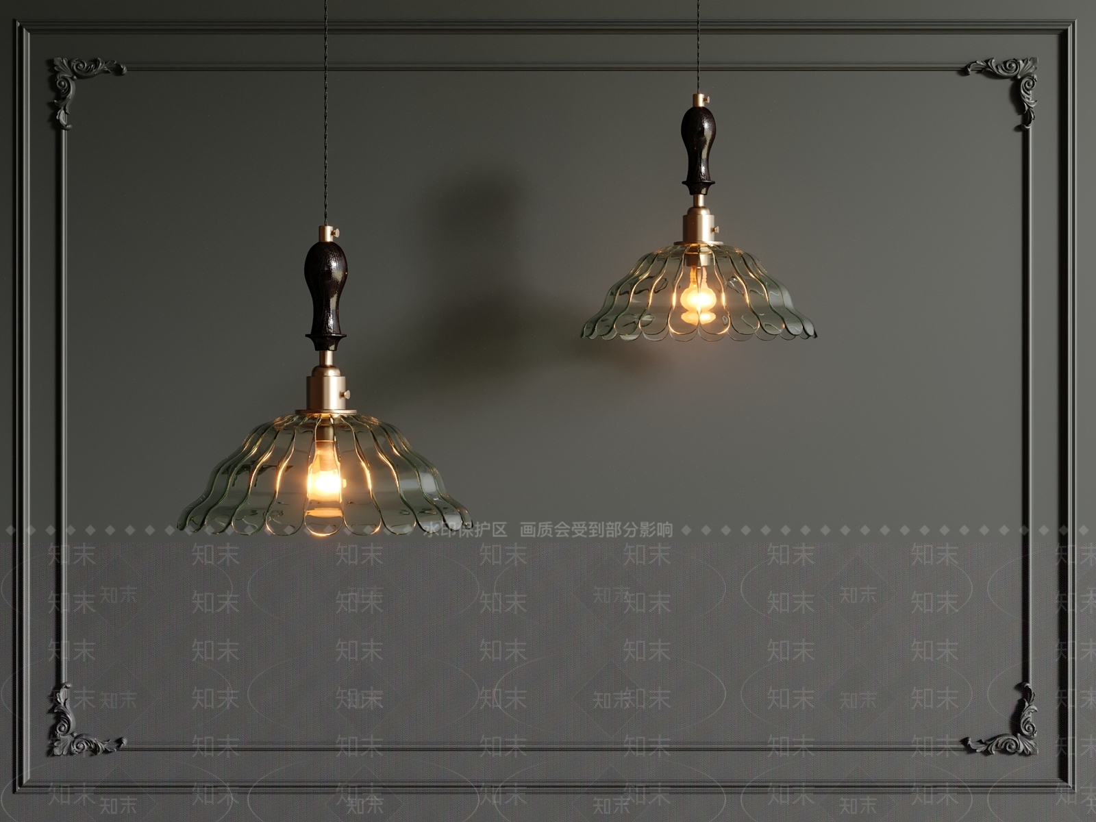 法式复古小吊灯3D模型下载【ID:1200474549】