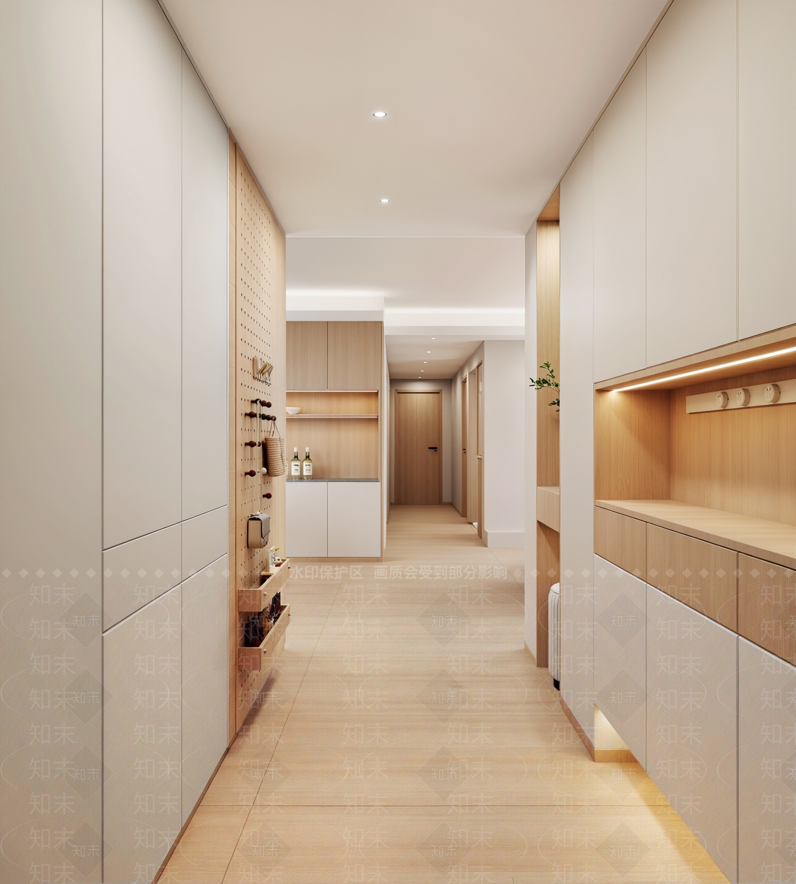 原木现代家居客厅3D模型下载【ID:1200475635】