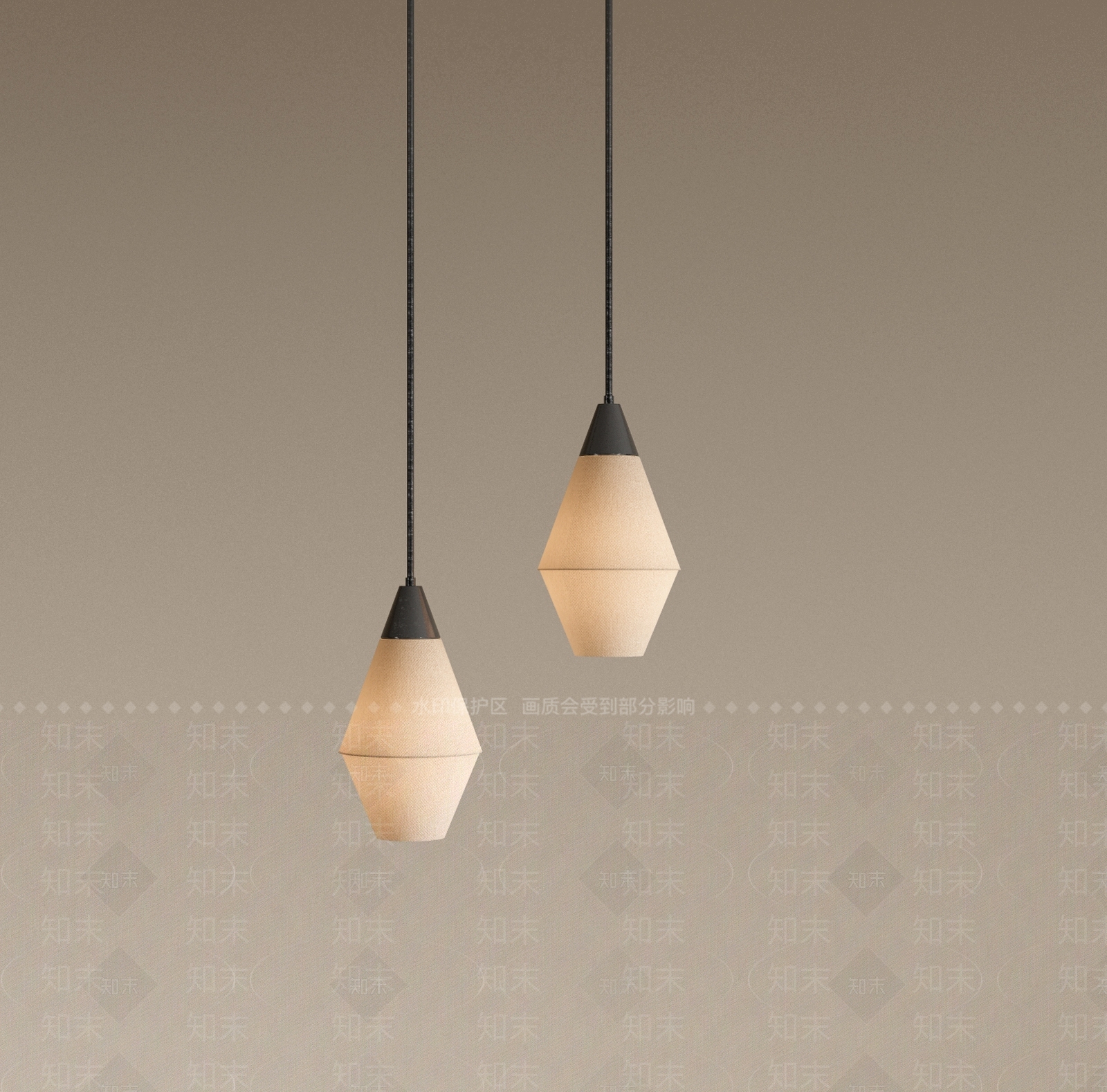 现代复古卧室吊灯3D模型下载【ID:1200478480】