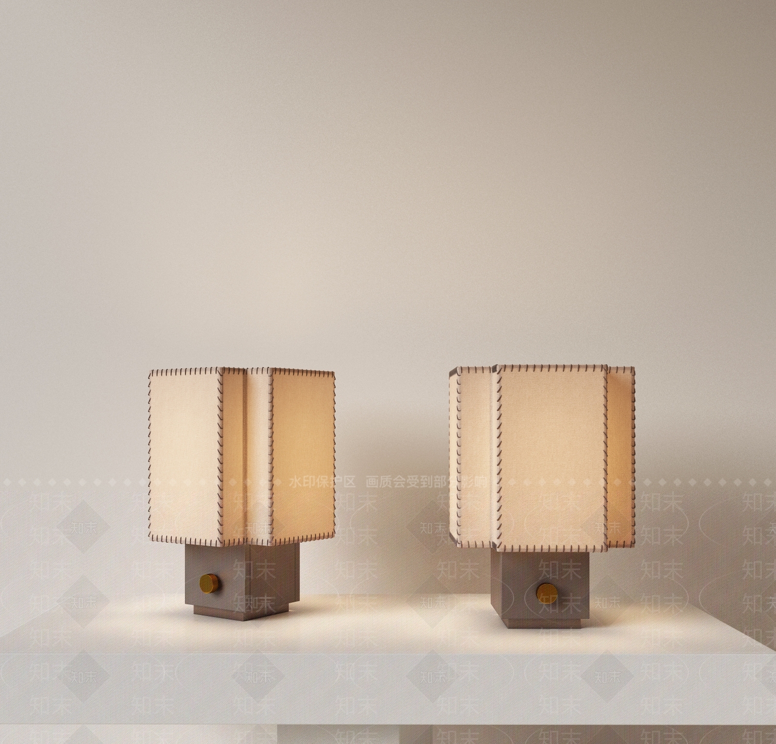 现代复古台灯SU模型下载【ID:1200478745】