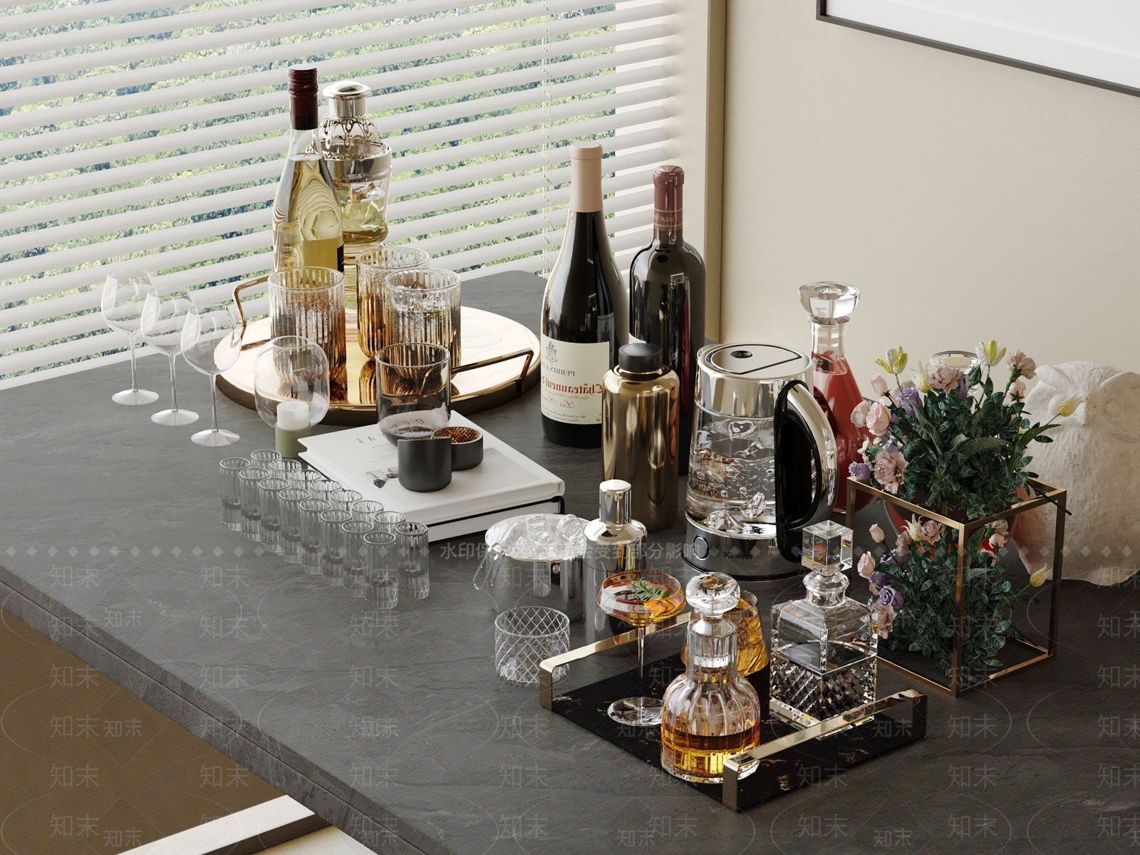 酒水食物3D模型下载【ID:1200481668】