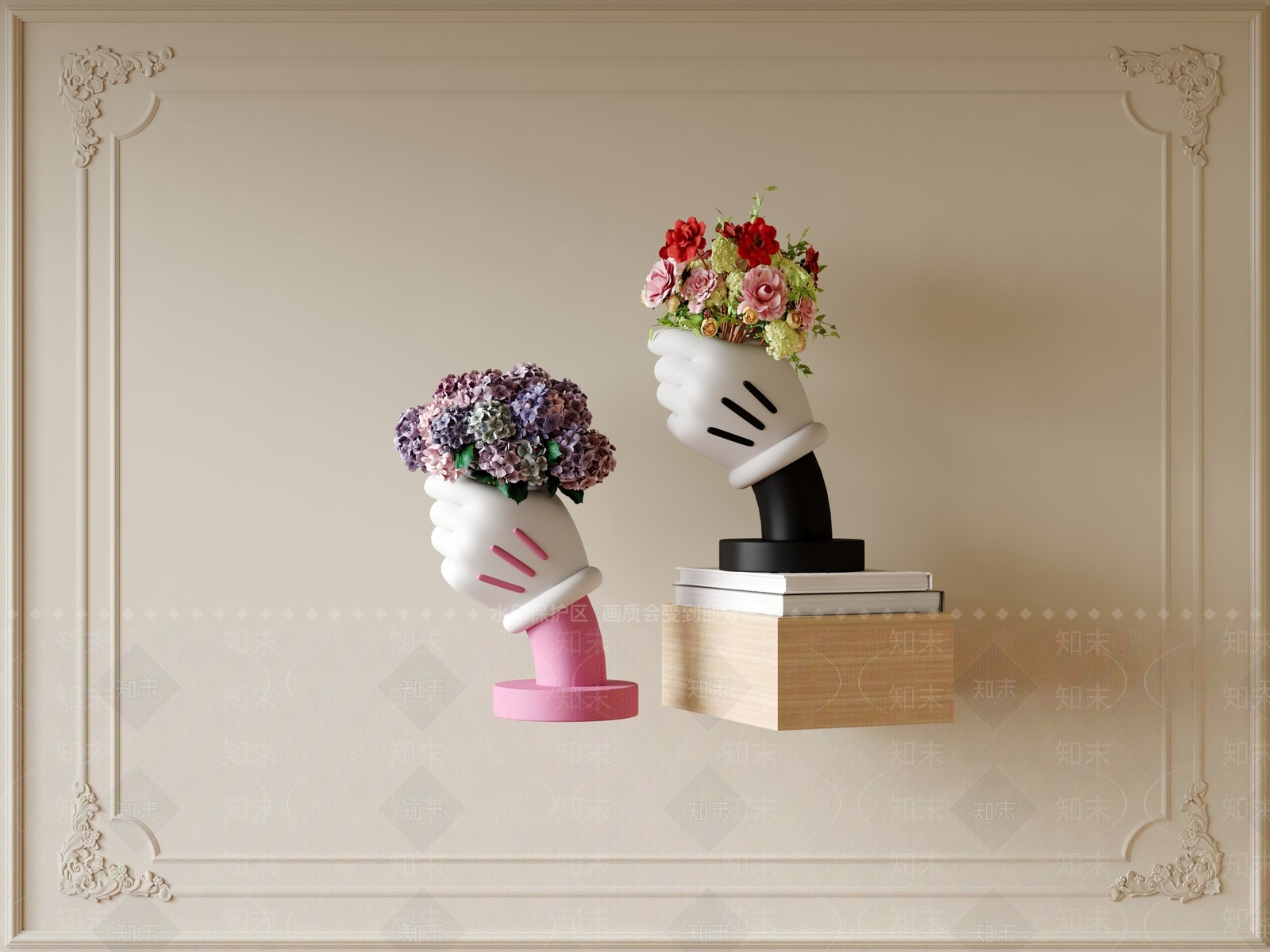 现代花艺3D模型下载【ID:1200481956】