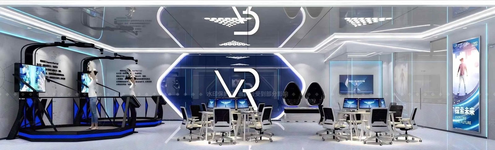 现代教室3D模型下载【ID:1200484580】