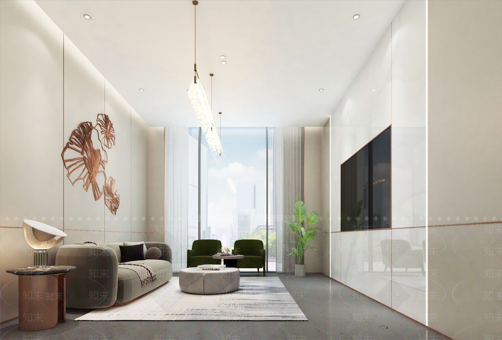 现代轻奢接待室3D模型下载【ID:1200484748】