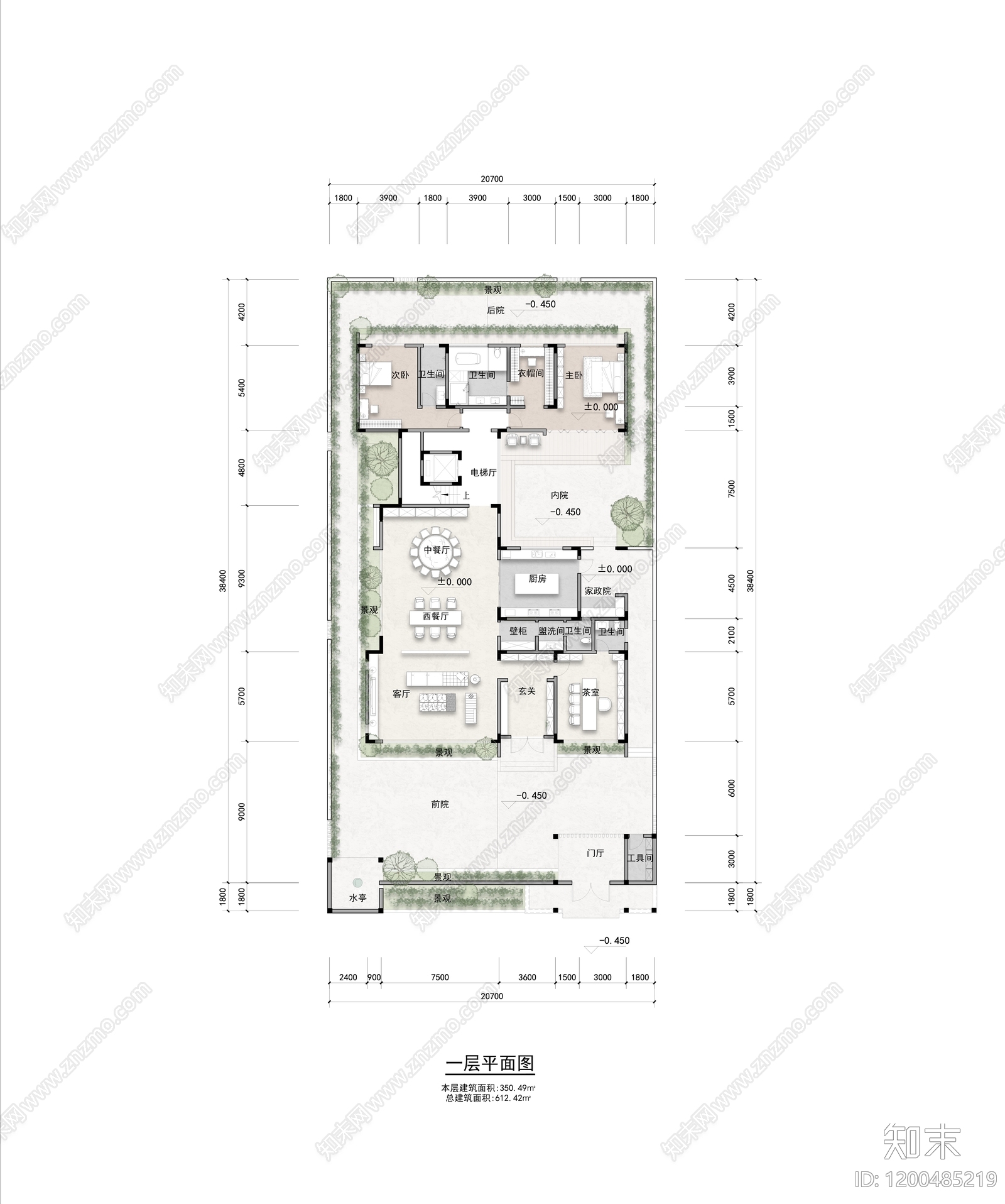 现代轻奢住宅项目彩平图下载【ID:1200485219】