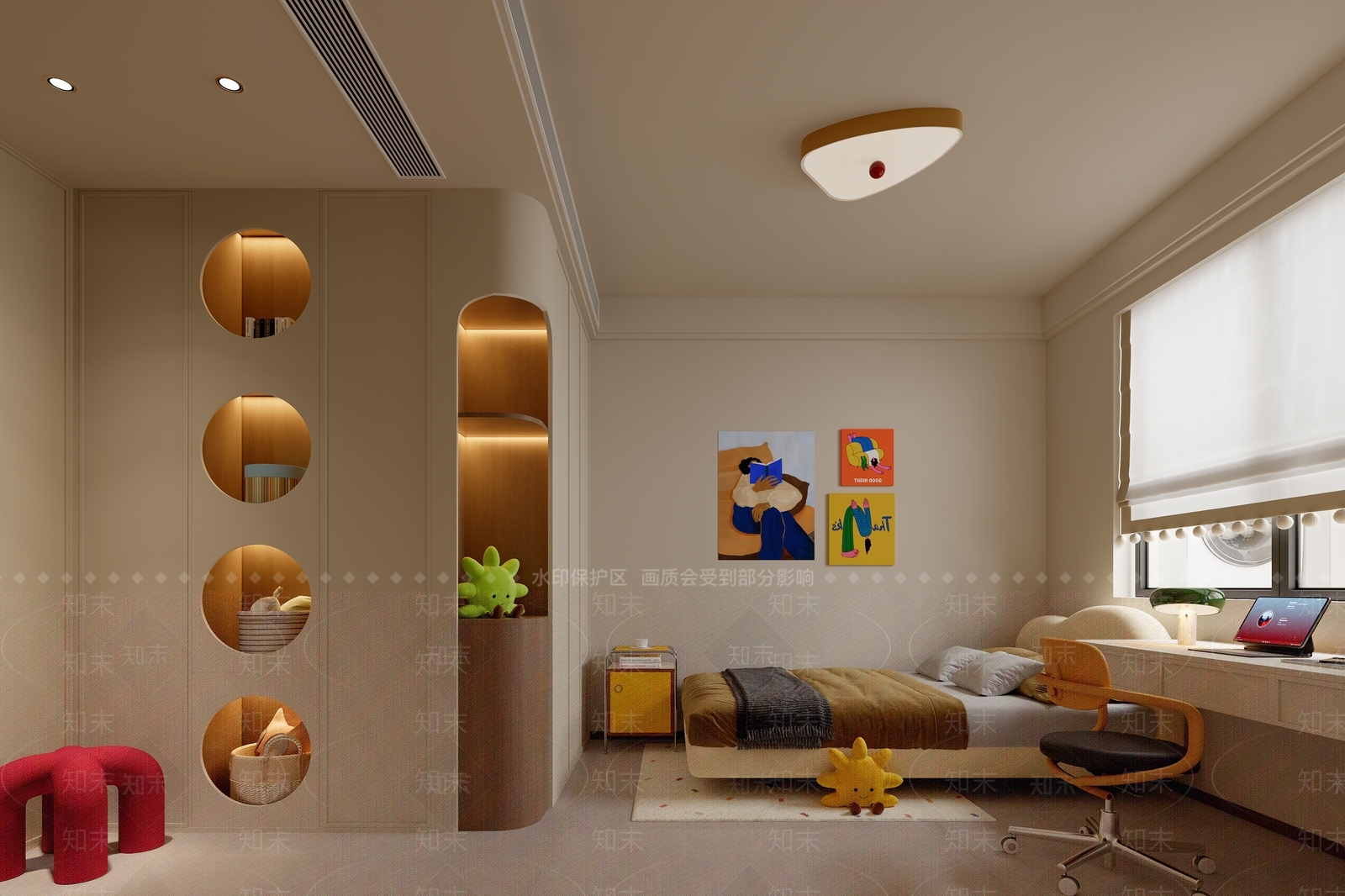 中古通用儿童房3D模型下载【ID:1200485097】