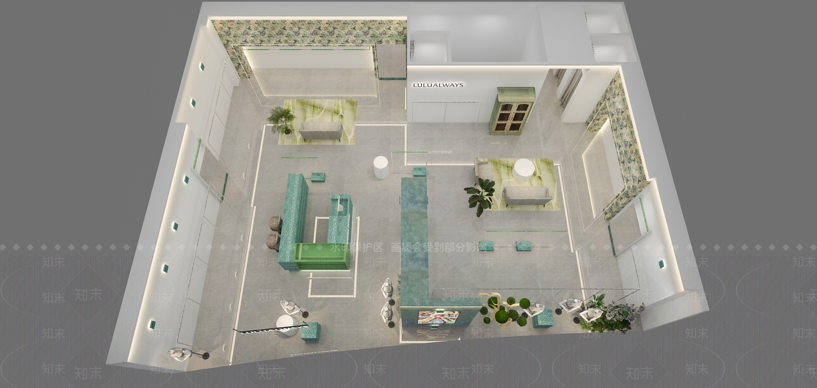 现代简约服装店3D模型下载【ID:1200486625】