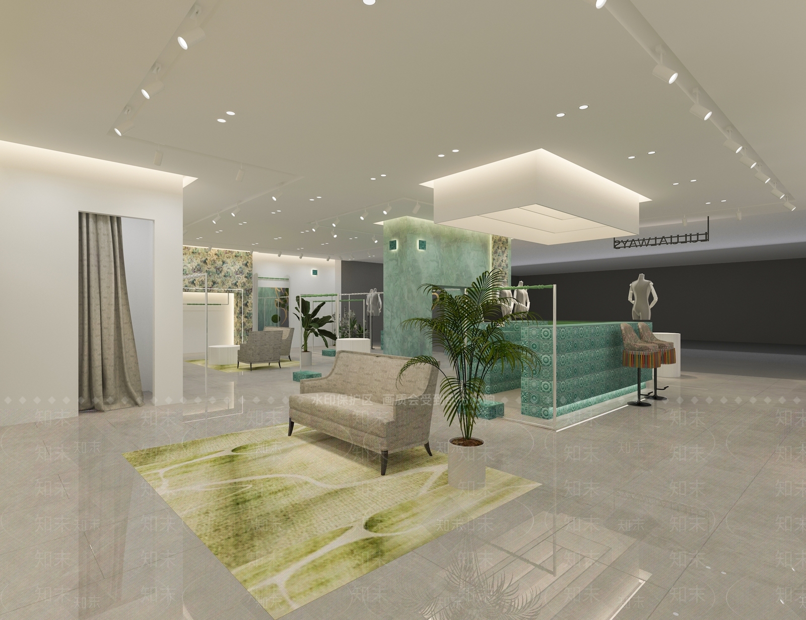 现代简约服装店3D模型下载【ID:1200486625】