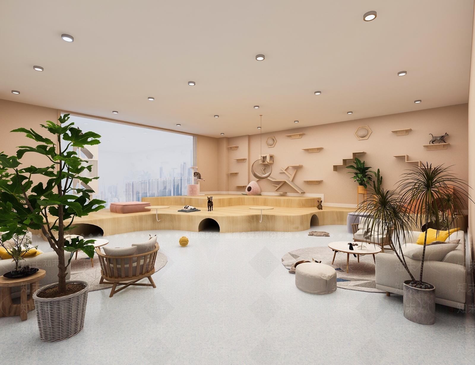 现代简约宠物店3D模型下载【ID:1200487489】