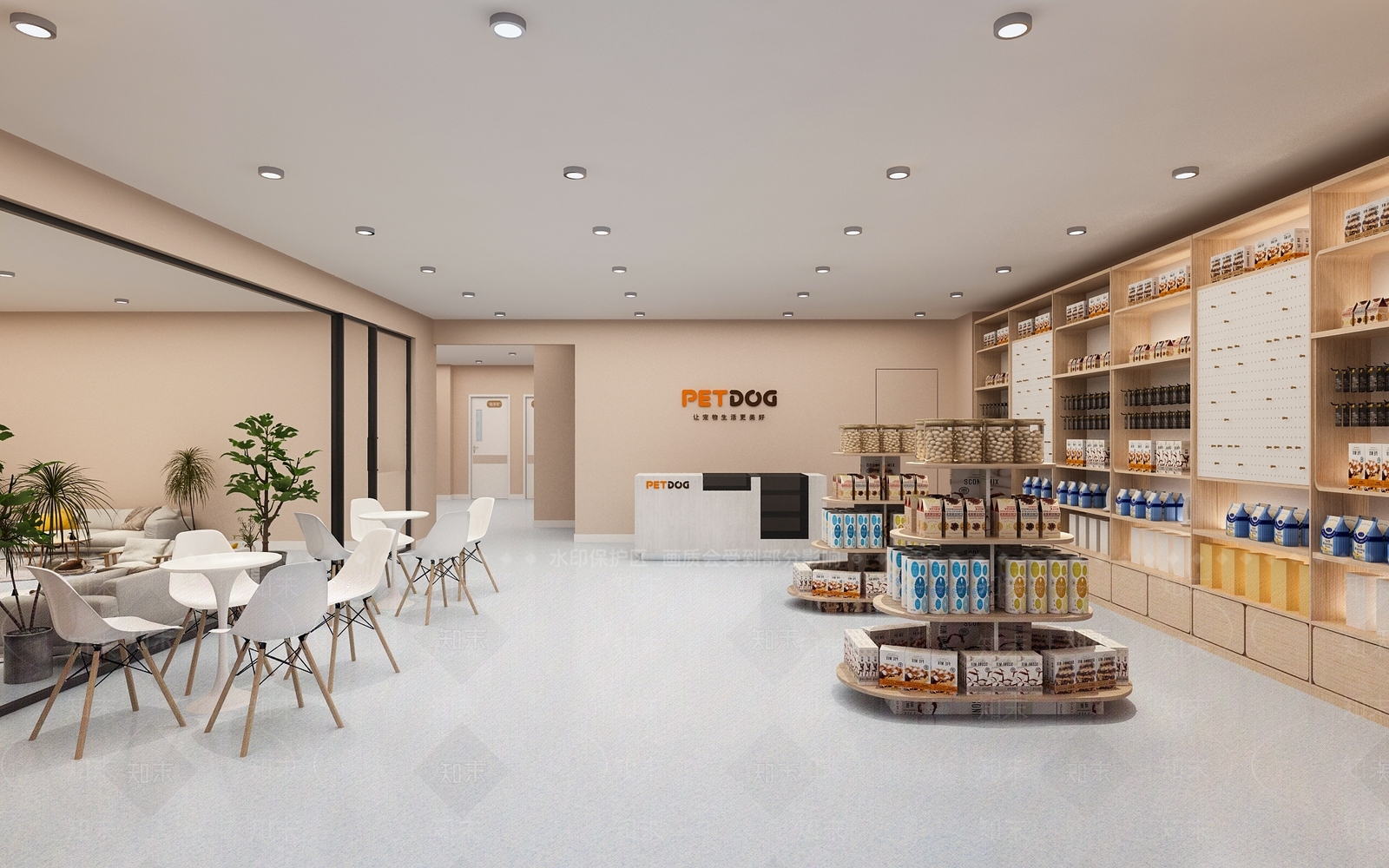 现代简约宠物店3D模型下载【ID:1200487489】