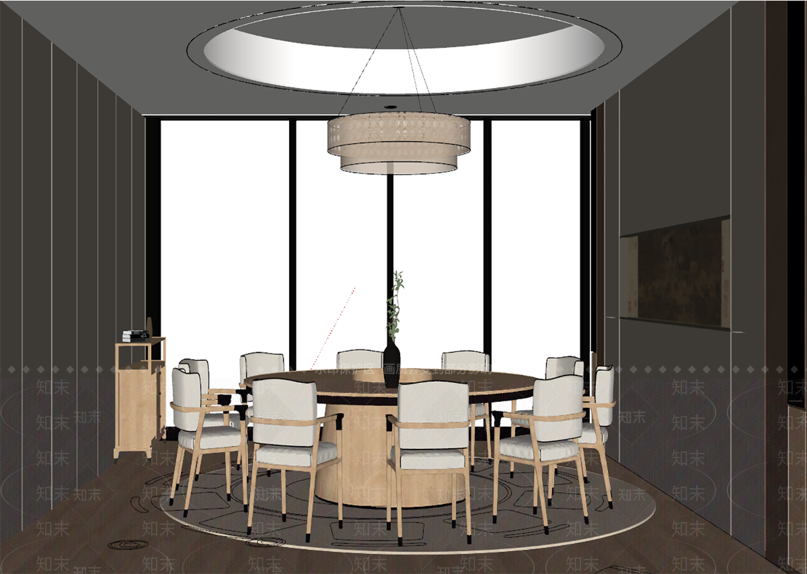 新中式火锅店SU模型下载【ID:1200487291】