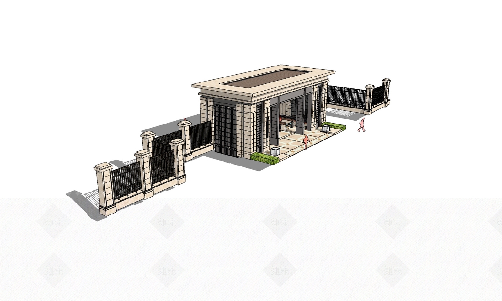 现代小公建SU模型下载【ID:1200487641】