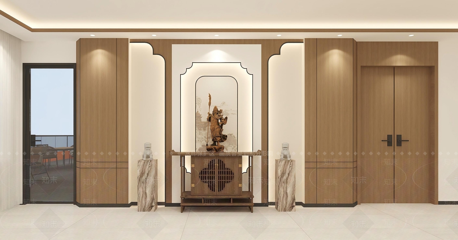 新中式佛堂3D模型下载【ID:1200488300】