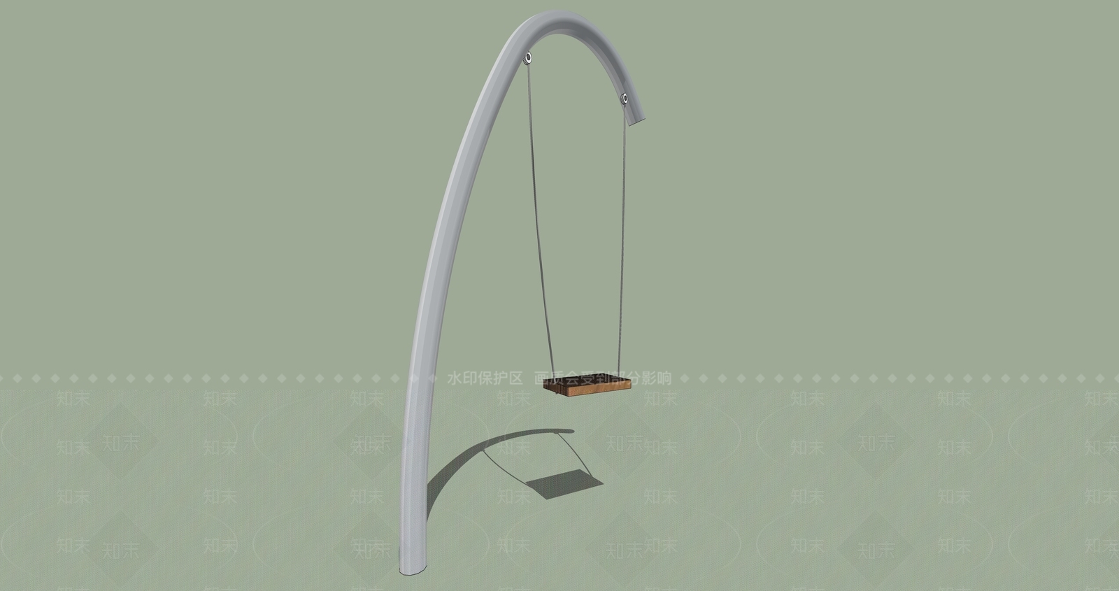 现代秋千SU模型下载【ID:1200489331】