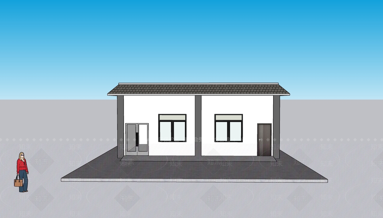 现代办公楼SU模型下载【ID:1200493084】