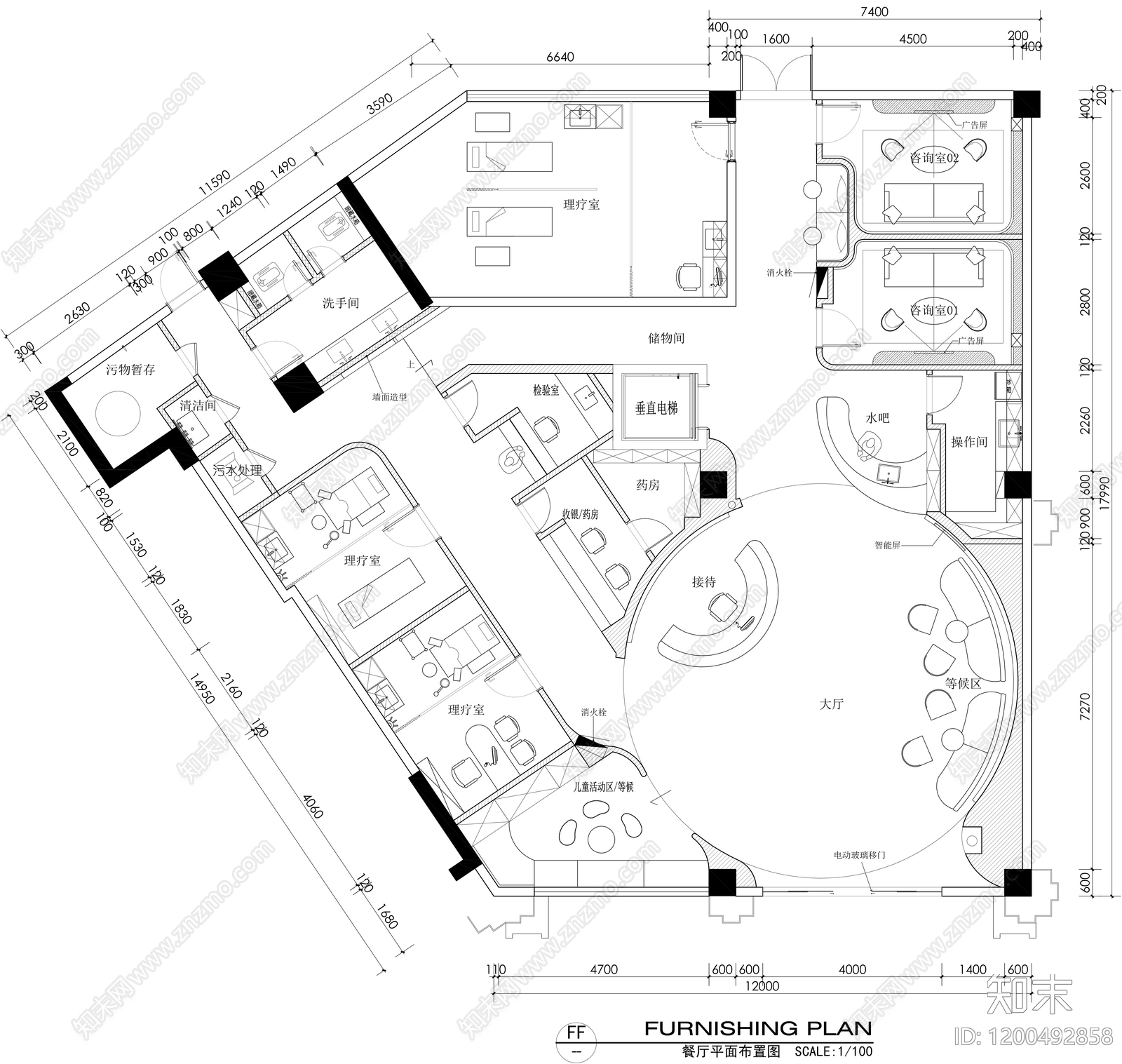 现代其他医疗空间施工图下载【ID:1200492858】