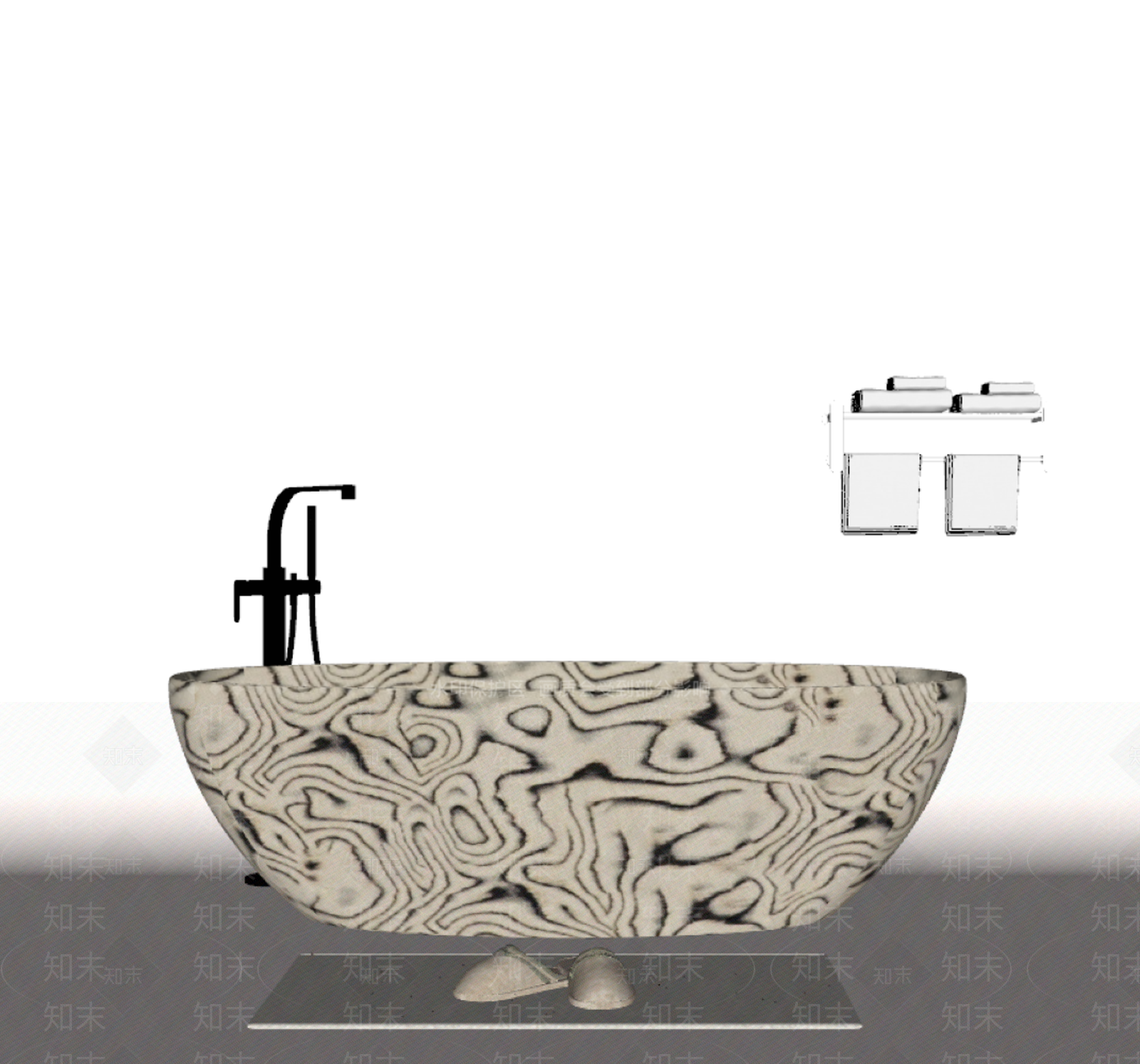 浴缸SU模型下载【ID:1200493506】